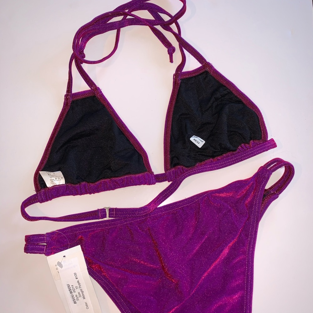 NWT 90s BISOU BISOU SHIMMERY PURPLE - Picture 6 of 8